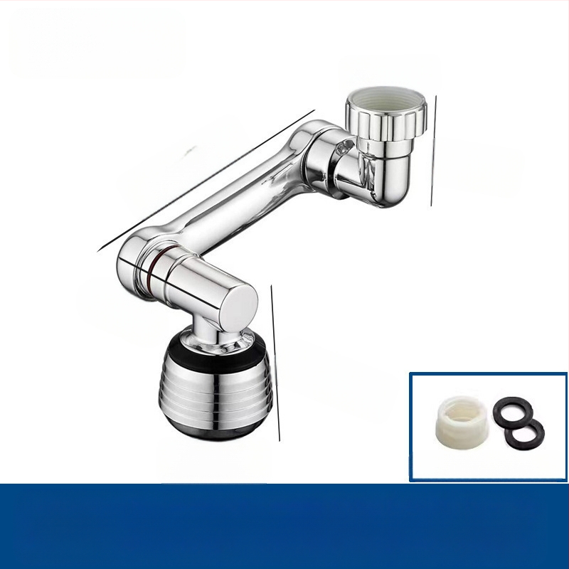 Mechanikus kar univerzális csaptelep fröccsenésálló fúvóka buborékoltató meghosszabbított toldó 1080°-ban forgatható mechanikus kar