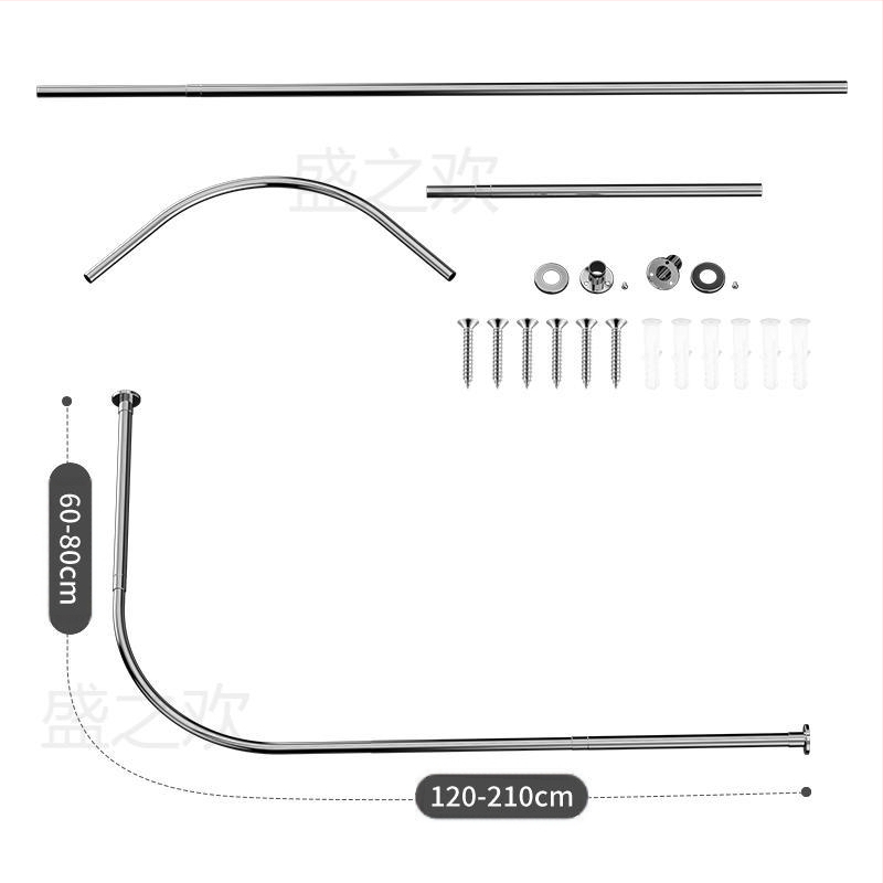 Gamintojas Dušo užuolaidos karnizas Lenktas teleskopinis strypas Perforuotas L formos strypas Vonios kambario strypas Be perforavimo Teleskopinis L formos strypas Nerūdijančio plieno storinimas