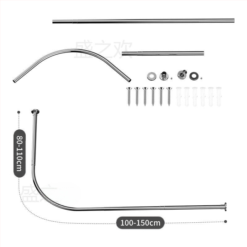 Gamintojas Dušo užuolaidos karnizas Lenktas teleskopinis strypas Perforuotas L formos strypas Vonios kambario strypas Be perforavimo Teleskopinis L formos strypas Nerūdijančio plieno storinimas