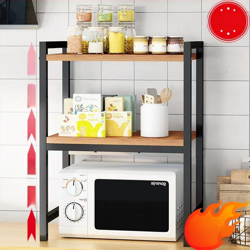 Virtuvės mikrobangų krosnelės laikymo lentynėlė, stalviršio daugiafunkcinė laikymo lentynėlė, daugiasluoksnė orkaitės prieskonių indelis, ryžių viryklės laikymo lentynėlė