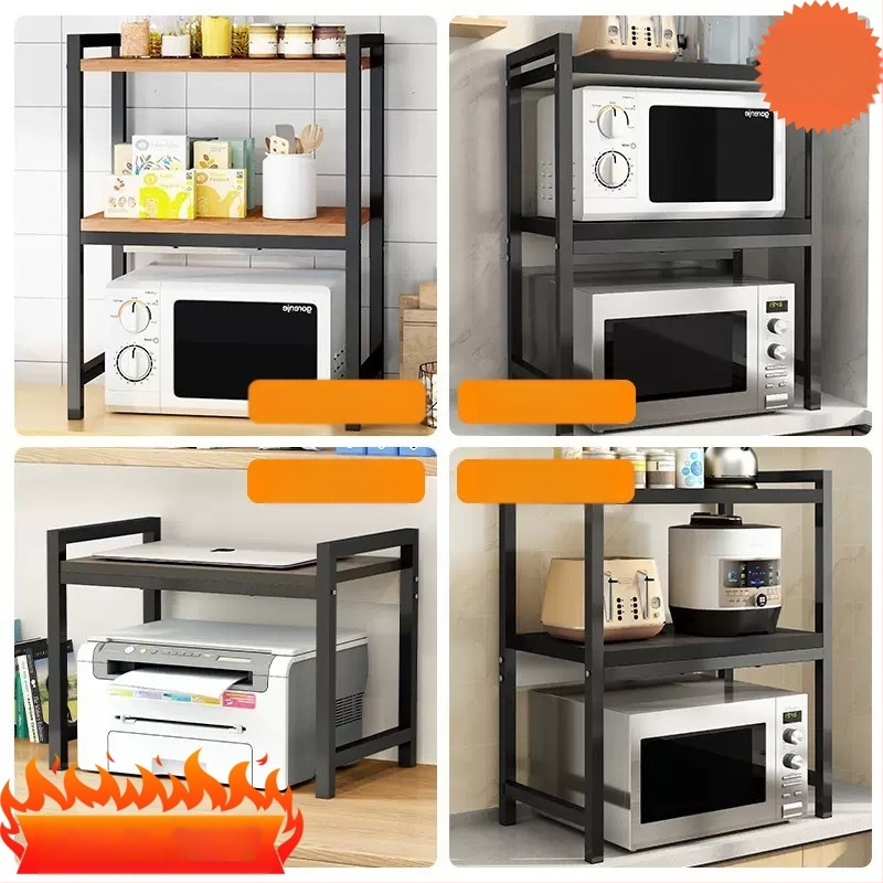 Virtuvės mikrobangų krosnelės laikymo lentynėlė, stalviršio daugiafunkcinė laikymo lentynėlė, daugiasluoksnė orkaitės prieskonių indelis, ryžių viryklės laikymo lentynėlė