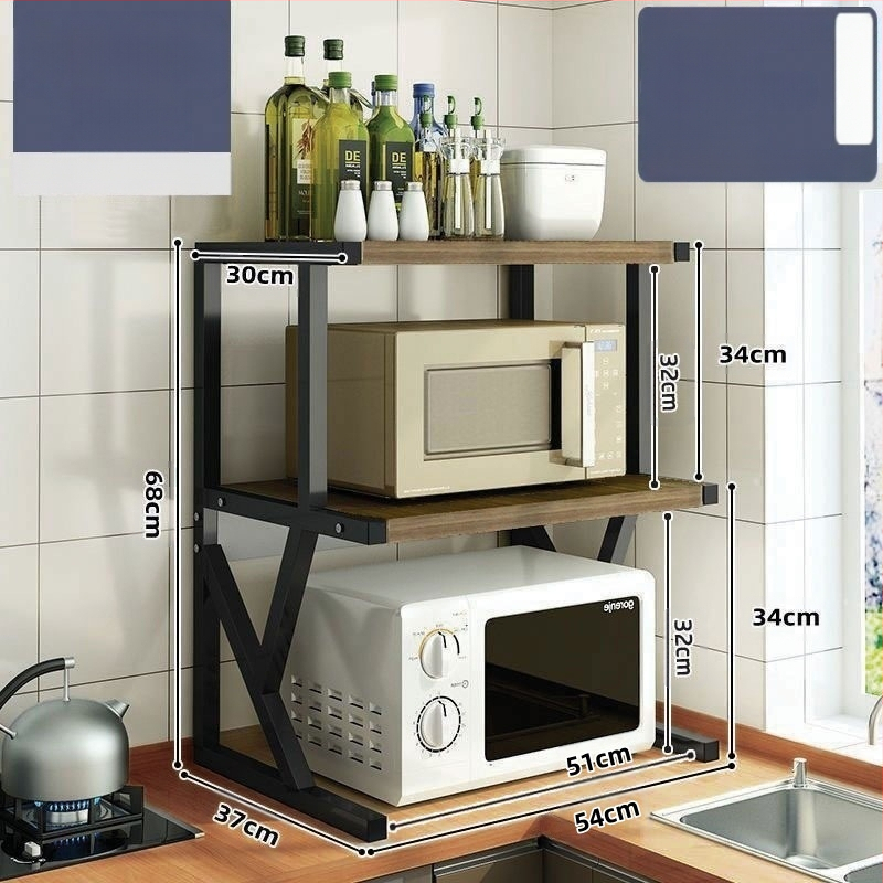 Virtuvės mikrobangų krosnelės laikymo lentynėlė, stalviršio daugiafunkcinė laikymo lentynėlė, daugiasluoksnė orkaitės prieskonių indelis, ryžių viryklės laikymo lentynėlė