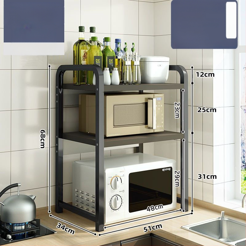 Virtuvės mikrobangų krosnelės laikymo lentynėlė, stalviršio daugiafunkcinė laikymo lentynėlė, daugiasluoksnė orkaitės prieskonių indelis, ryžių viryklės laikymo lentynėlė