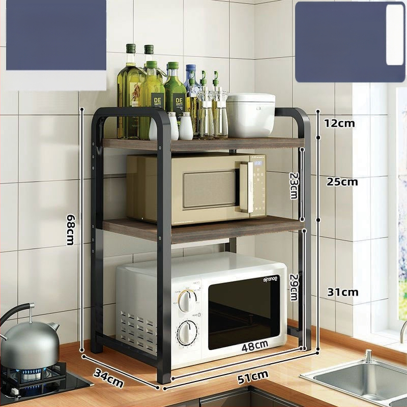 Virtuvės mikrobangų krosnelės laikymo lentynėlė, stalviršio daugiafunkcinė laikymo lentynėlė, daugiasluoksnė orkaitės prieskonių indelis, ryžių viryklės laikymo lentynėlė