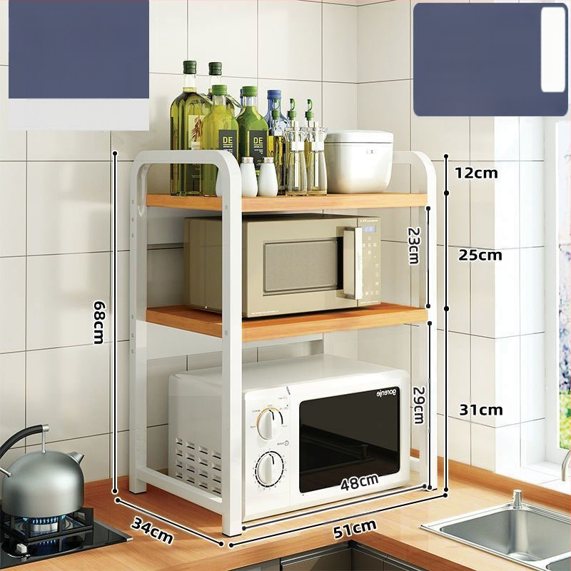 Virtuvės mikrobangų krosnelės laikymo lentynėlė, stalviršio daugiafunkcinė laikymo lentynėlė, daugiasluoksnė orkaitės prieskonių indelis, ryžių viryklės laikymo lentynėlė
