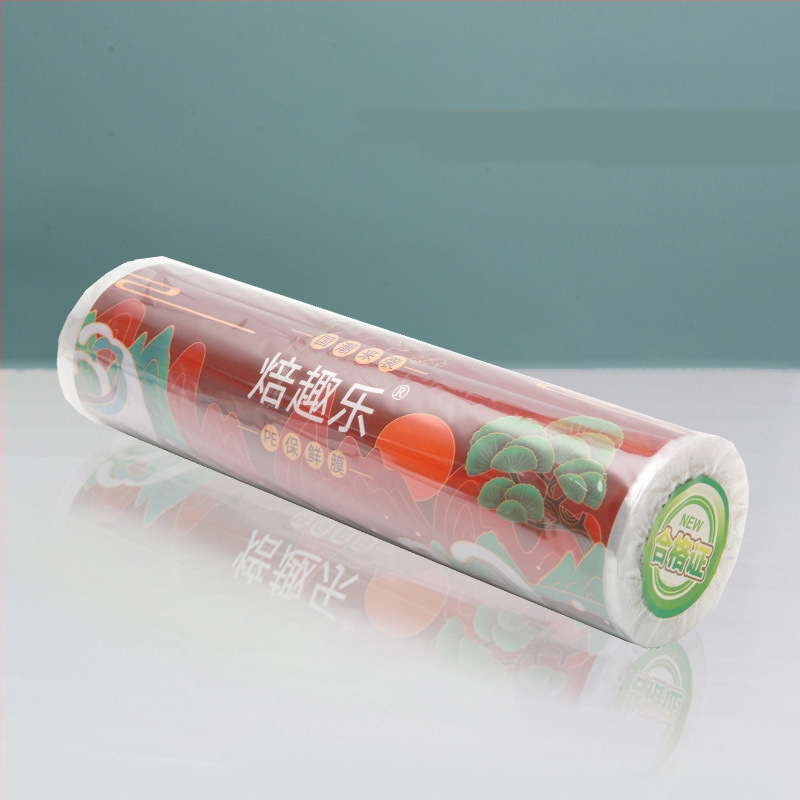 Šviežumo išsaugojimo plėvelės pjaustytuvo dėžutė, virtuvės buitinė didelė ritinėlė, ekonominė pakuotė, PE maistinė, aukštos temperatūros atspari danga, komercinė ritinėlių pakuotė