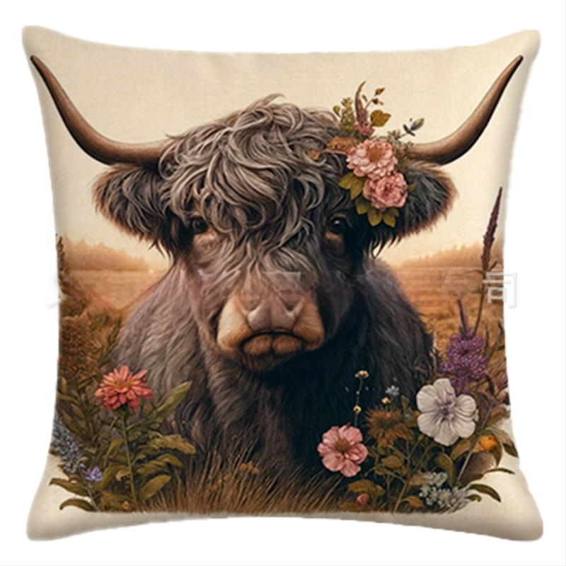 Tarpvalstybiniai sprogimai Lininis persikų odos trumpas pliušinis pagalvės užvalkalas Mao Niu namų svetainės sofos pagalvėlės užvalkalas