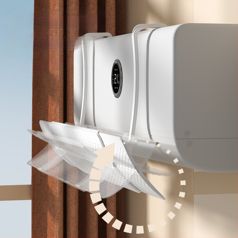 Ištraukiamas, nereikalaujantis montavimo oro kondicionieriaus vėjo deflektorius, prie sienos tvirtinamas oro kondicionierius, vėjo užuolaida, prie sienos tvirtinamas universalus tiesioginio vėjo deflektorius