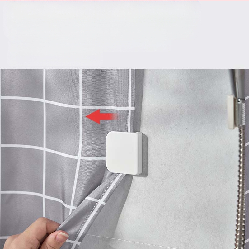 Japoniškas vonios kambario dušo užuolaidos segtukas be perforatorių, atsparus vėjui, atsparus purslams, fiksuotas segtukas, dušo sienos sagties užuolaidos segtukas, kabliukas