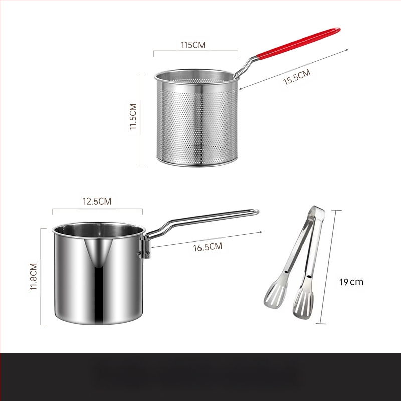 304 roostevabast terasest praepann filtriga, äriliseks kasutamiseks mõeldud praetud vardad, väikese poti köök, multifunktsionaalne paksendatud praepann piiriüleselt