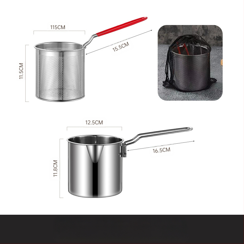 304 roostevabast terasest praepann filtriga, äriliseks kasutamiseks mõeldud praetud vardad, väikese poti köök, multifunktsionaalne paksendatud praepann piiriüleselt