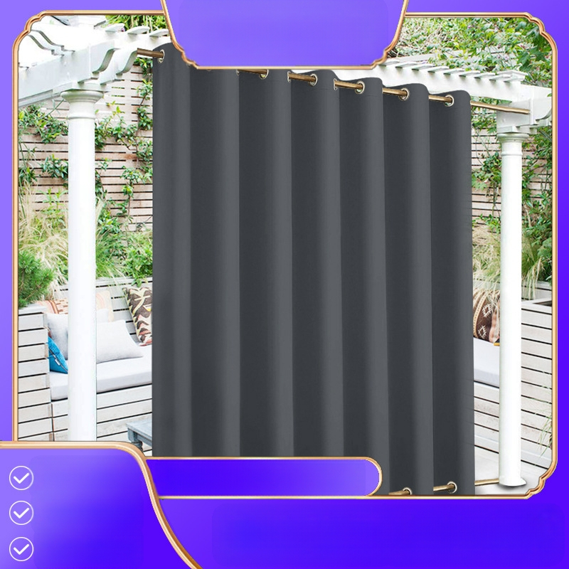 Gatavi produktai, pagaminti iš perforuotų, vėjui atsparių lauko vandeniui atsparių užuolaidų iš paviljono kiemo, vientisos spalvos lauko užuolaidų izoliacijos.