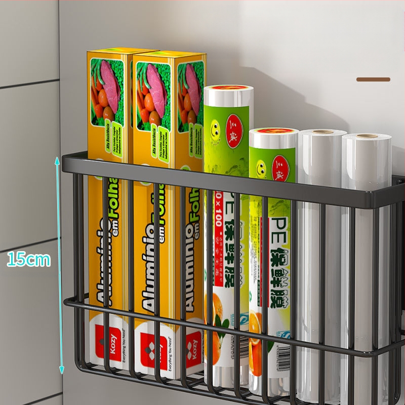 Virtuvės šaldytuvo magnetinis laikymo stovas, šviežumo laikymo maišelis, servetėlių artefaktas, be perforatoriaus, prieskonių plėvelės laikymo stovas