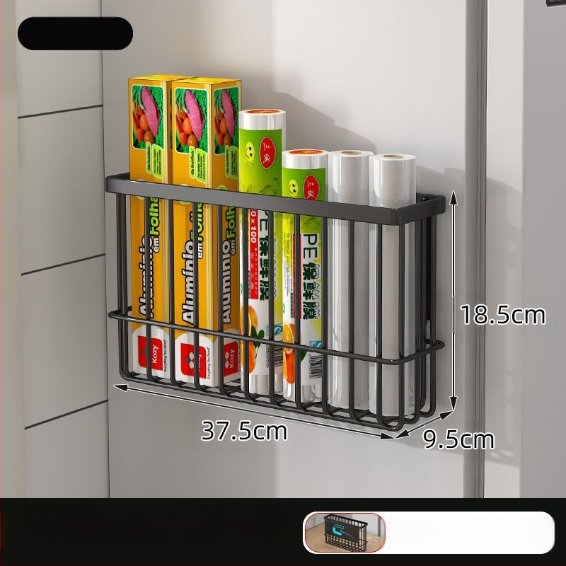 Virtuvės šaldytuvo magnetinis laikymo stovas, šviežumo laikymo maišelis, servetėlių artefaktas, be perforatoriaus, prieskonių plėvelės laikymo stovas