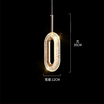 Magamistoa öökapi lühter Nordic stiilis õppevalgusti luksusliku stiiliga toalambid ühe peaga rõngakujuline disainer-pikk väike lühter