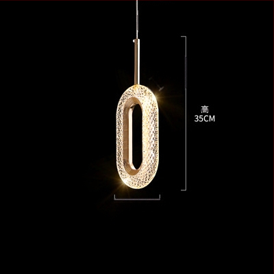 Magamistoa öökapi lühter Nordic stiilis õppevalgusti luksusliku stiiliga toalambid ühe peaga rõngakujuline disainer-pikk väike lühter