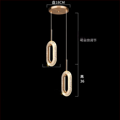 Magamistoa öökapi lühter Nordic stiilis õppevalgusti luksusliku stiiliga toalambid ühe peaga rõngakujuline disainer-pikk väike lühter