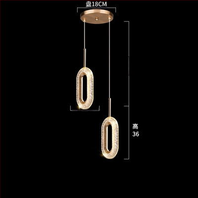 Magamistoa öökapi lühter Nordic stiilis õppevalgusti luksusliku stiiliga toalambid ühe peaga rõngakujuline disainer-pikk väike lühter