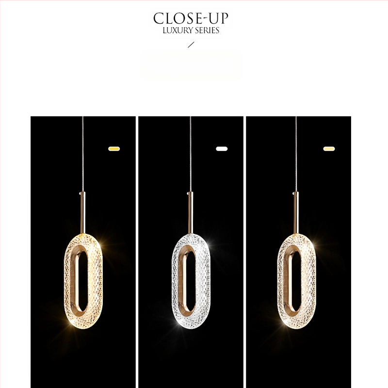 Magamistoa öökapi lühter Nordic stiilis õppevalgusti luksusliku stiiliga toalambid ühe peaga rõngakujuline disainer-pikk väike lühter