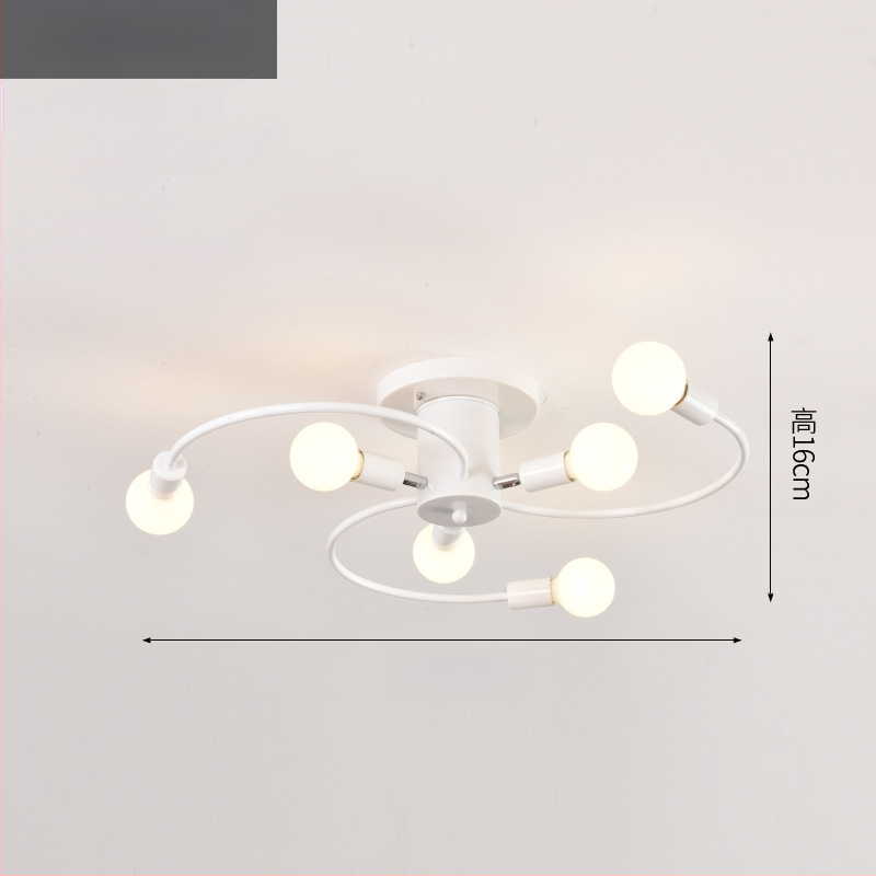 Piiriülene põhjamaine minimalistlik elutoa lamp söögitoa magamistuba personaliseeritud loominguline must kuldne LED-laelamp