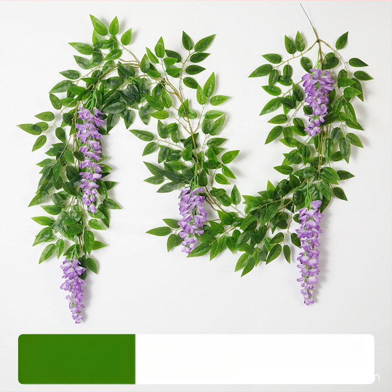 „Amazon“ karšto išpardavimo didmeninė prekyba, imituojanti visterijos gėlių vestuvių dekoracija, netikra gėlė, rotango imitacija, pupelių gėlė, visterijos gėlė