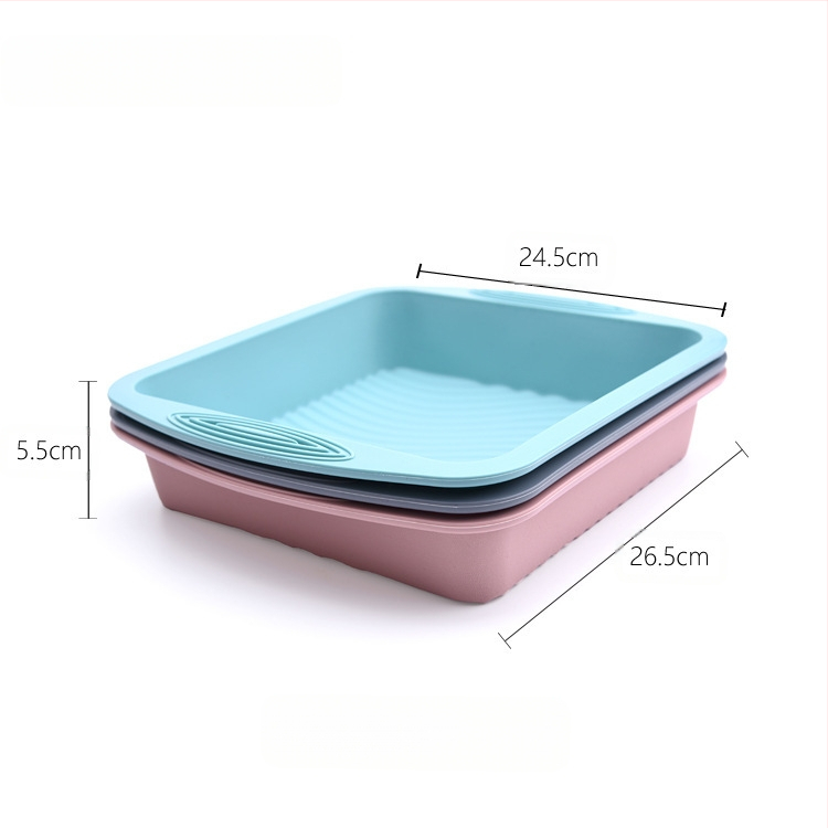 Tarpvalstybinė kvadratinė torto forma, buitinė silikoninė torto kepimo skarda, kepimo skarda, aukštai temperatūrai atspari oro gruzdintuvės kepimo skarda