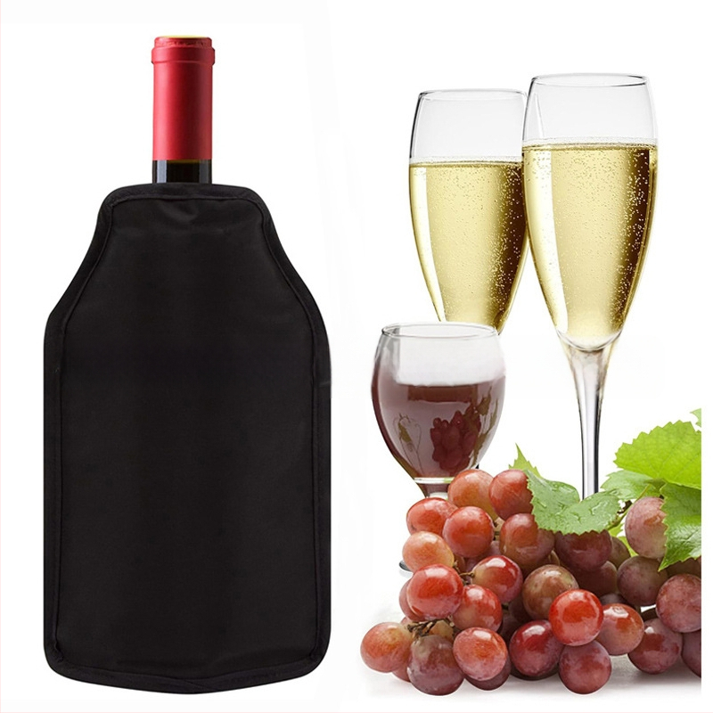 Vasarinio raudonojo vyno ledo maišelio PVC gelio šalto alaus daryklos rinkinys Raudonojo vyno ledo vyno rinkinys Šaldyto vyno šampano ledo maišelių rinkinys