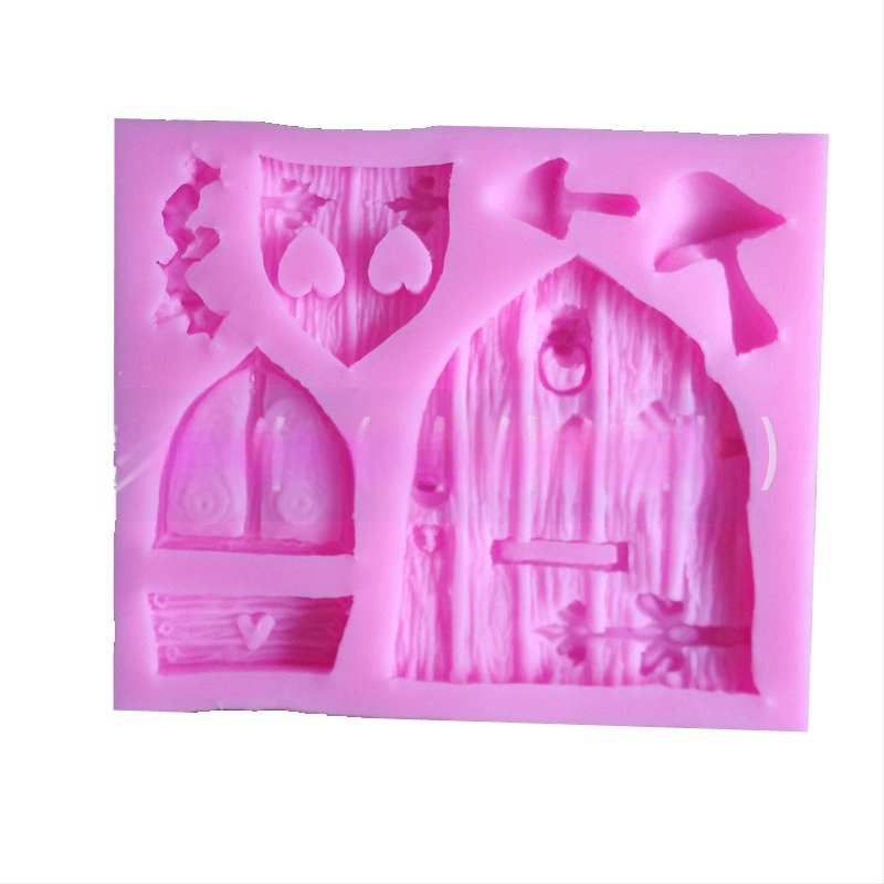 „European Castle House Collection“ šokoladinio angelo fėjos namelio sodo apverčiamo cukraus gipso silikoninių formų rinkinys