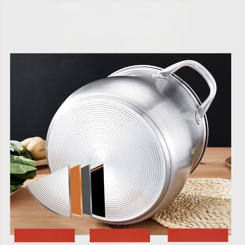 304 από ανοξείδωτο χάλυβα υψηλής κατσαρόλας σούπας με βαθύ τύμπανο μεγάλης χωρητικότητας, κατσαρόλα σούπας διπλού πυθμένα, ατμόλουτρο, κατσαρόλα σούπας για στιφάδο, δώρο κατσαρόλα