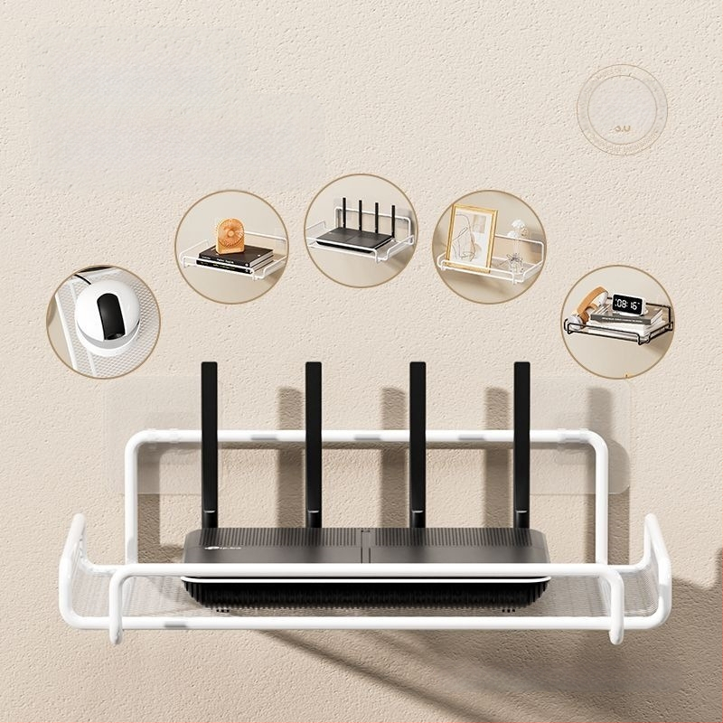 Router tárolóállvány, TV set-top box tárolóállvány, fali konzol, lyukmentes fali konzol, wifi tárolódoboz konzol