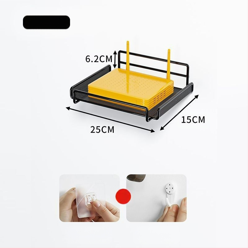 Router tárolóállvány, TV set-top box tárolóállvány, fali konzol, lyukmentes fali konzol, wifi tárolódoboz konzol
