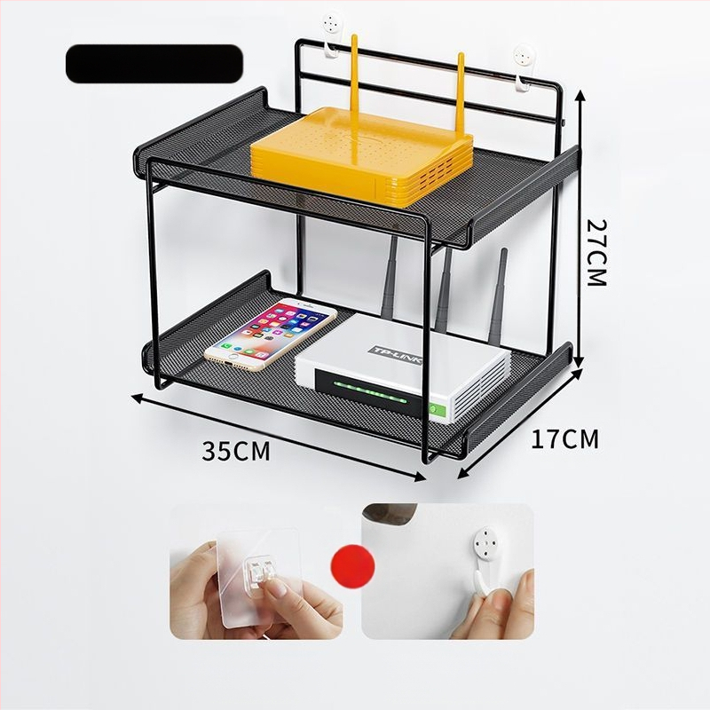 Router tárolóállvány, TV set-top box tárolóállvány, fali konzol, lyukmentes fali konzol, wifi tárolódoboz konzol