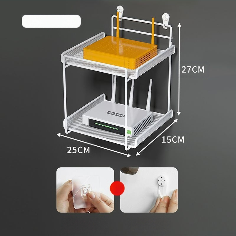 Router tárolóállvány, TV set-top box tárolóállvány, fali konzol, lyukmentes fali konzol, wifi tárolódoboz konzol