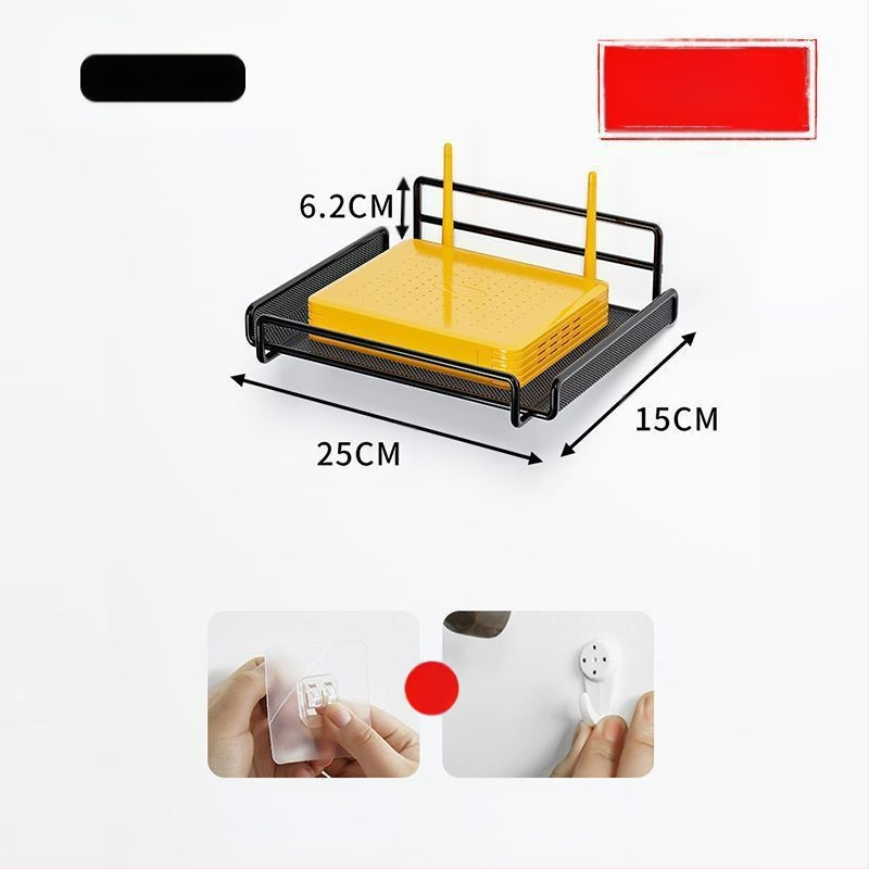 Router tárolóállvány, TV set-top box tárolóállvány, fali konzol, lyukmentes fali konzol, wifi tárolódoboz konzol