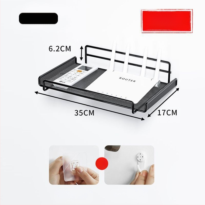 Router tárolóállvány, TV set-top box tárolóállvány, fali konzol, lyukmentes fali konzol, wifi tárolódoboz konzol