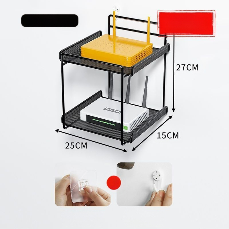 Router tárolóállvány, TV set-top box tárolóállvány, fali konzol, lyukmentes fali konzol, wifi tárolódoboz konzol