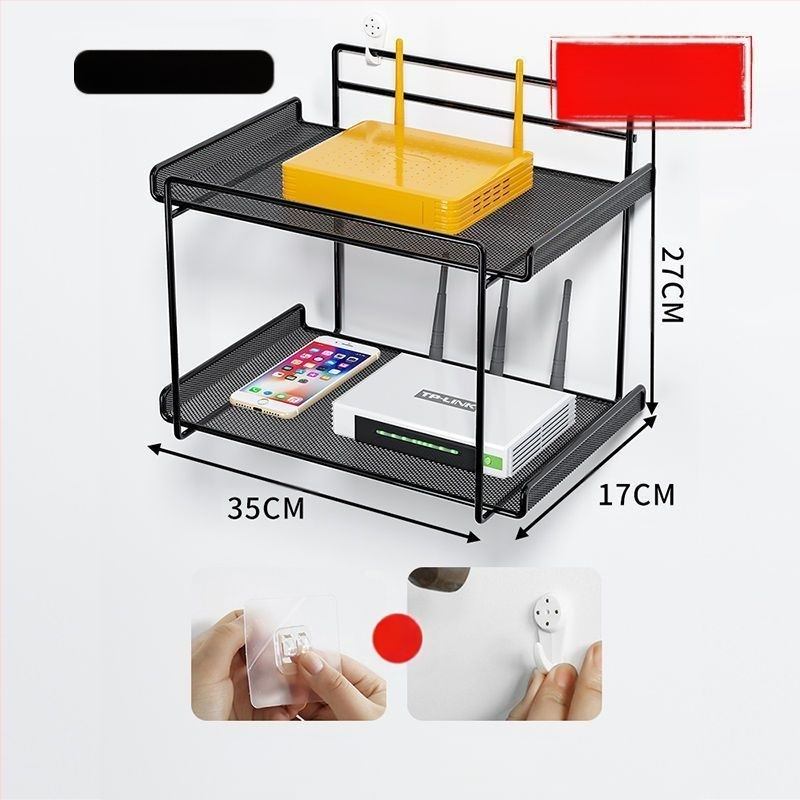 Router tárolóállvány, TV set-top box tárolóállvány, fali konzol, lyukmentes fali konzol, wifi tárolódoboz konzol