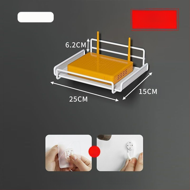 Router tárolóállvány, TV set-top box tárolóállvány, fali konzol, lyukmentes fali konzol, wifi tárolódoboz konzol
