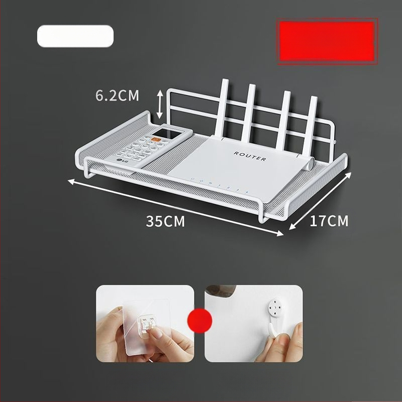 Router tárolóállvány, TV set-top box tárolóállvány, fali konzol, lyukmentes fali konzol, wifi tárolódoboz konzol