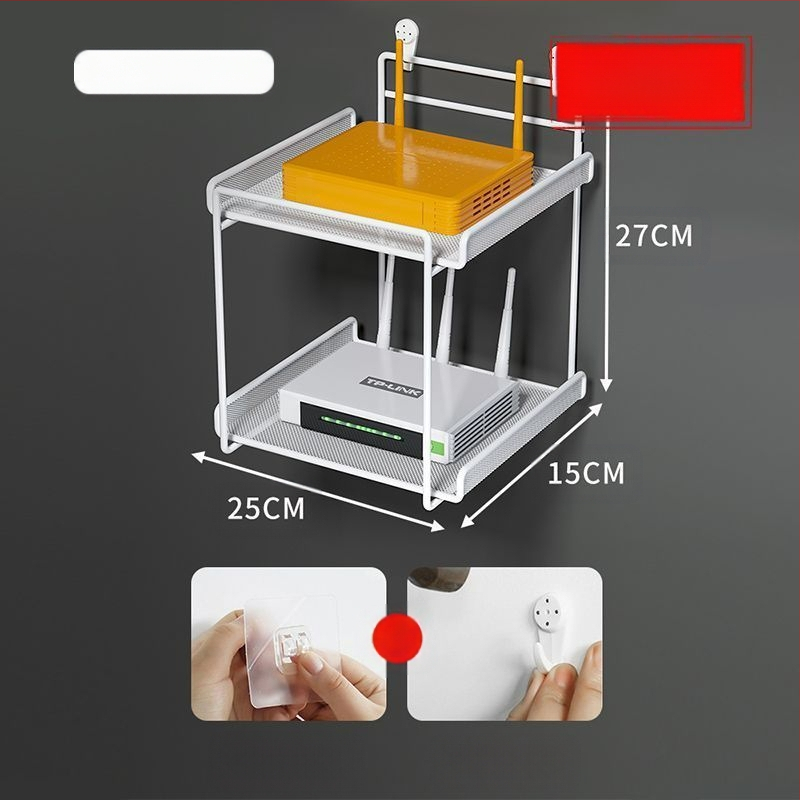 Router tárolóállvány, TV set-top box tárolóállvány, fali konzol, lyukmentes fali konzol, wifi tárolódoboz konzol