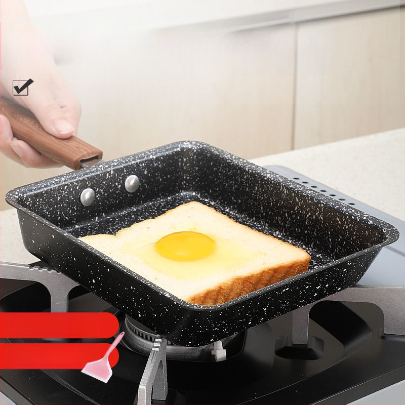 Jaapani stiilis Yuzi praetud kandiline mini mittenakkuva panniga paks muna praetud maifanite väike praepann praemuna majapidamise lame hommikusöögipann