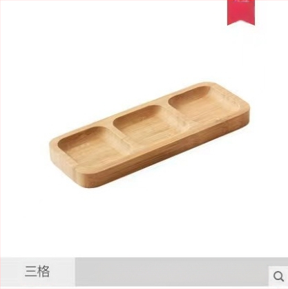 Japoniška medinė džiovintų vaisių lėkštė, užkandžių dėžutė, pagardų padažo indas, bambuko skyreliais užkandžiai, džiovintų vaisių dėžutės papuošalai