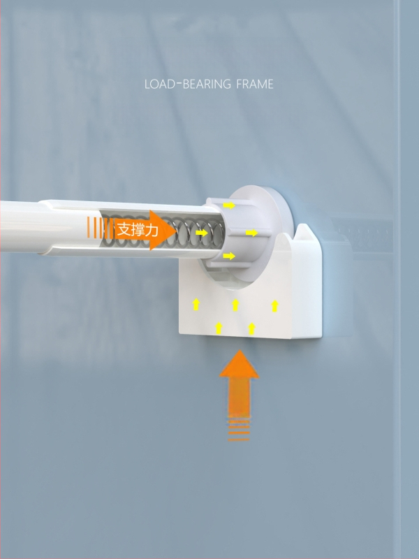 Teleskopinis strypas be gręžimo. Nereikia montuoti drabužių strypo, spintos atramos strypo, miegamojo lango užuolaidų strypo, dušo užuolaidų strypo, durų užuolaidų, spintos atramos strypo.