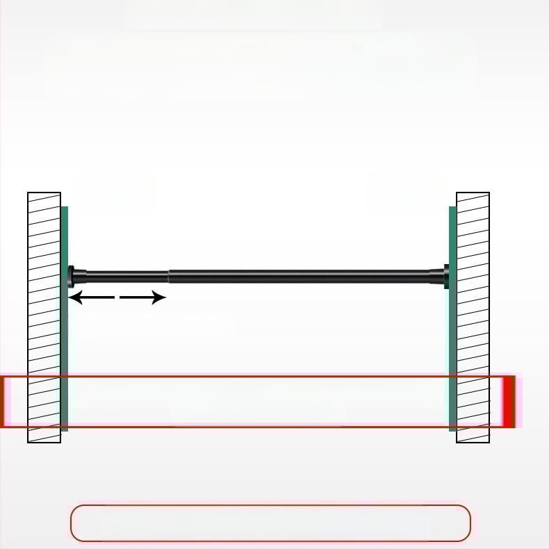 Teleskopinis strypas be gręžimo. Nereikia montuoti drabužių strypo, spintos atramos strypo, miegamojo lango užuolaidų strypo, dušo užuolaidų strypo, durų užuolaidų, spintos atramos strypo.