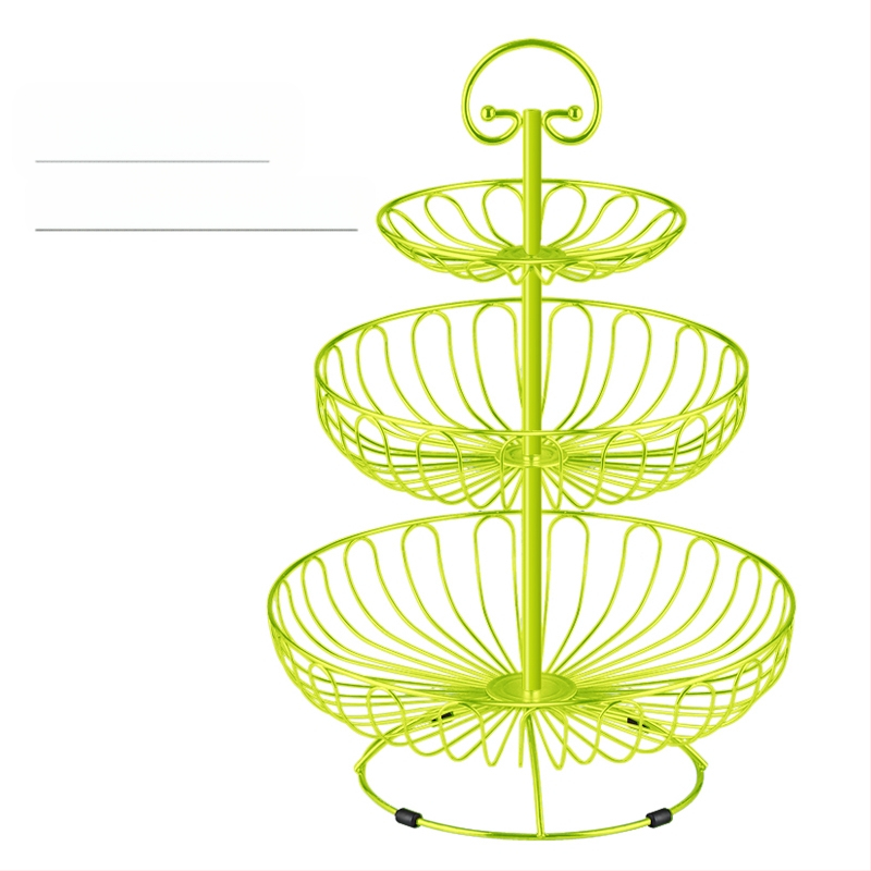 Кошница с плодове на едро, креативна всекидневна, европейски стил, домакинска масичка за кафе, трислойна стойка за закуски, популярна в интернет, голяма многослойна за съхранение