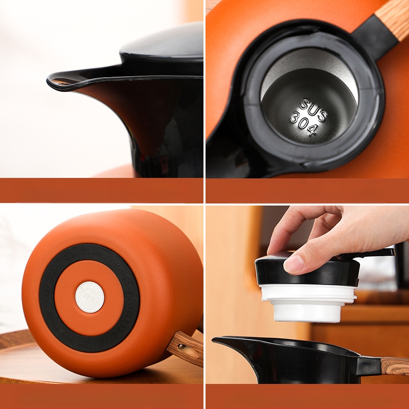 Arbatos vakuuminis puodas Dvisluoksnis šilumos izoliacinis termosas Apsauginis nuo nudegimų Didelės talpos šilumos išsaugojimo butelis Aukštos kokybės dovanos