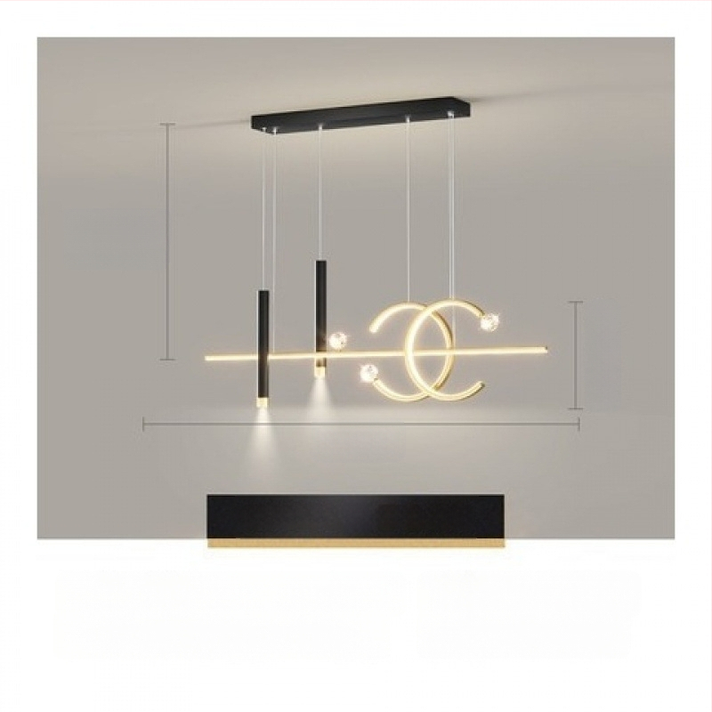 Restorani lühter tähistaevaga topelt C baarilauavalgusti luksuslik põhjamaine disainer söögilaua lühter LED küberkuulsuste projektsioon