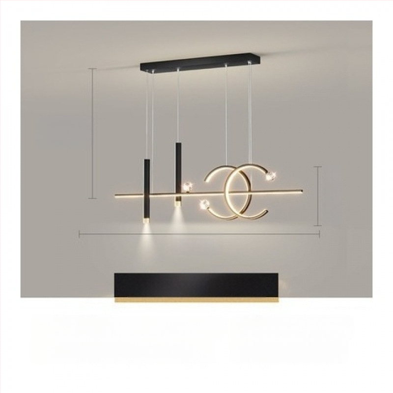 Restorani lühter tähistaevaga topelt C baarilauavalgusti luksuslik põhjamaine disainer söögilaua lühter LED küberkuulsuste projektsioon