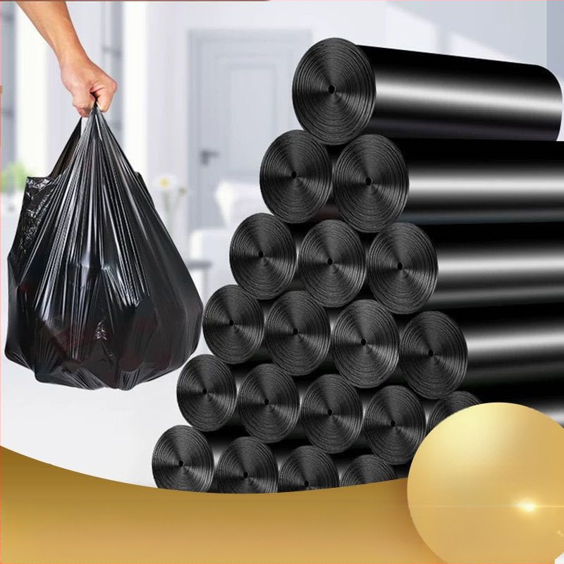 На склад безплатна доставка черна удебелена домакинска кухненска подвижна точка за прекъсване, преносима жилетка, торба за боклук, фабрика на едро