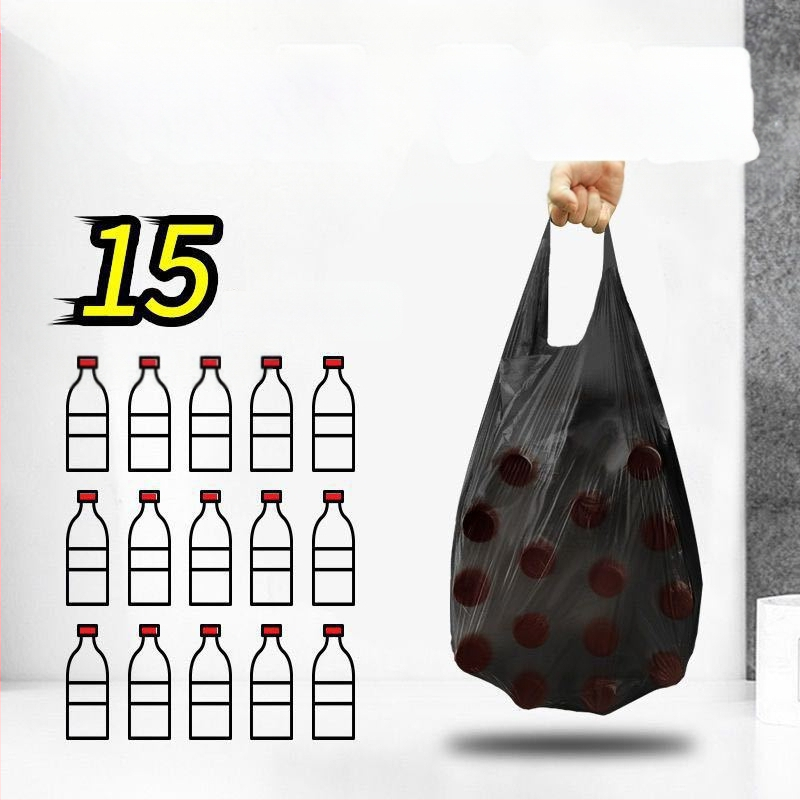 На склад безплатна доставка черна удебелена домакинска кухненска подвижна точка за прекъсване, преносима жилетка, торба за боклук, фабрика на едро